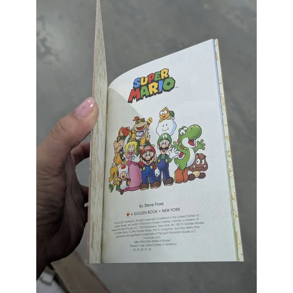 Super Mario Little Golden Book (Nintendo) Hardcover By‎ Foxe Y2K Gamercore